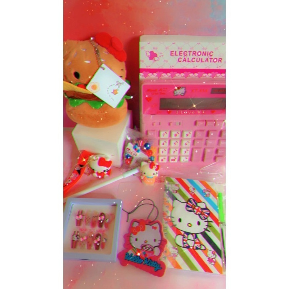 Hello Kitty, accessory fun bundle CALCULATOR PLUSHIE‎ NAILS MORE NEW